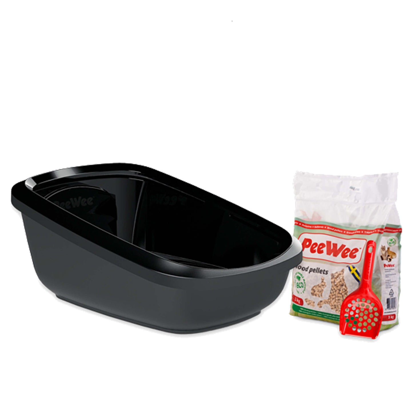 PeeWee EcoGranda XXL Katzenklo Schale offen + 3kg Streu